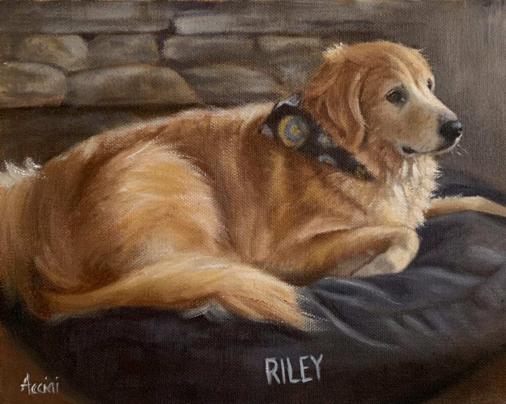 Riley- oil painting by Lisa Acciai
