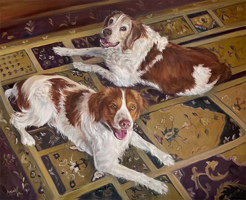 Fritz and George, Brittany Spaniels