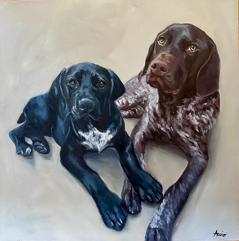 Pet Portrait of Ollie and Mae